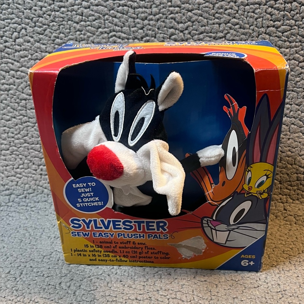 The Looney Toons Show Sylvester The Cat Easy Sew Plush Pals New In Box Vintage